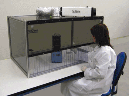 Image: The NoZone WS workstation (Photo courtesy of SciGene).